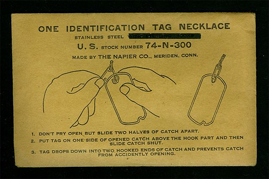 Army Dog Tags 1939-1941 (WWII Era) - Regulation Format Replacements