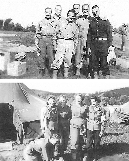 Group of Medical Corps and Army Nurse Corps Officers of the 35th Evacuation Hospital. Courtesy Larry Langston.
