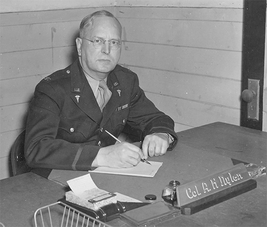 Colonel Arthur H. Nylen, MC, CO, 33d General Hospital (July 1942 - August 1945).  