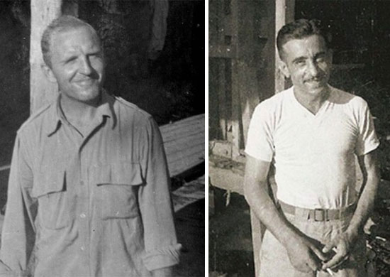 Pictures of Captains Michael J. Dardas and Frank S. Mainella, taken in the field while serving in Burma.