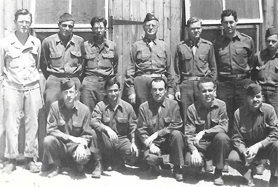 Group photo of the Commanding Officer, 33d General Hospital, and some of his Staff. Photo taken during the organization's stay in Bizerte, Tunisia, September 1943 - May 1944.