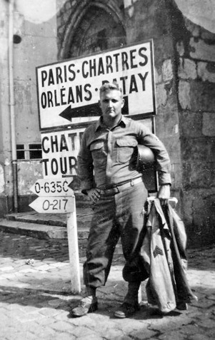 Photo of Sergeant R. L. Quesinberry, member of the 48th Field Hospital's Surgical Department, while in France. 