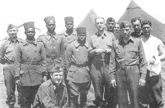 95th Evacuation Hospital Officers with French Colonial Troops, while stationed in French Morocco. 