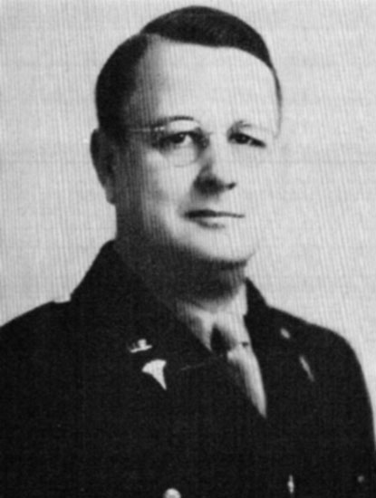 Portrait photograph of Lieutenant Colonel Floyd V. Kilgore, the 26th General Hospital's first Commanding Officer.