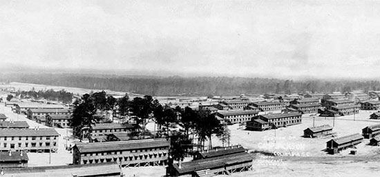 Partial view of the installations at Fort Jackson, Columbia, South Carolina, taken during the interbellum years. 