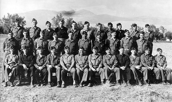 Group photograph showing Officers of the 11th Evacuation Hospital. Picture taken during the unit's training phase in the Zone of Interior.