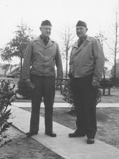 Lt. Colonel Lee D. Cady and Captain Oscar P. Hampton, Chief Orthopedic Service, Fort Benning, Georgia, 1942.