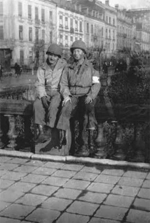 John Wood and Sam Ruben pictured during the unit's time in Luxembourg City, Luxembourg.Courtesy Christine Smith