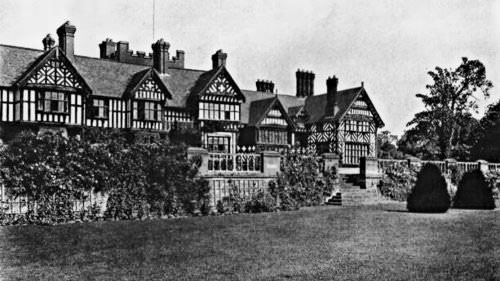 Photograph showing the main manor house on the Whightick Estate; the 623d's first home in the United Kingdom. 