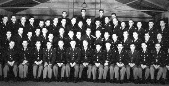 Vintage photo illustrating a group of Medical Officers pertaining to the 298th General Hospital. Photo probably taken during the unit’s stay at Frenchay Park, near Bristol, England. 