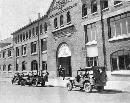  Picture illustrating the School building housing the Reims Assembly Area Command Headquarters (this is also the place where the first Act of German Surrender was signed, at 0241 hours, 7 May 1945). 