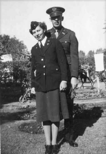 Frances and Earl pictured during leave in the United States.